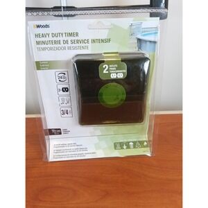 Woods 50012WD Outdoor 24 Hour Heavy Duty Mechanical Timer 2 Grounded Outlets NIB